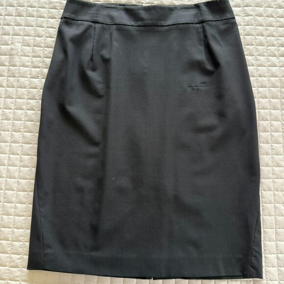 Theory Pencil Skirt Slim Fit Stretch Wool Grey Size 6 - Picture 1 of 3